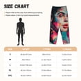 thumbnail image 3 of Kdxio Women's Comfy Stretch Vibrant Street Art Portrait Print Drawstring Pajama Pants-Medium, 3 of 5