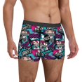 thumbnail image 5 of Mens Underwear Boxer Briefs - Kawaii Cartoon Eyes Comfort Breathable men's boxer briefs with Flex Waistband, 5 of 7