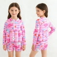 thumbnail image 2 of JTieacloth Girls UPF 50+ Sun Swimwear Long Sleeve Rash Guard Swimsuit With Flotation Aid For Ocean Beach Pool Swimming Surfing,Sizes 4-5 Years, 2 of 6