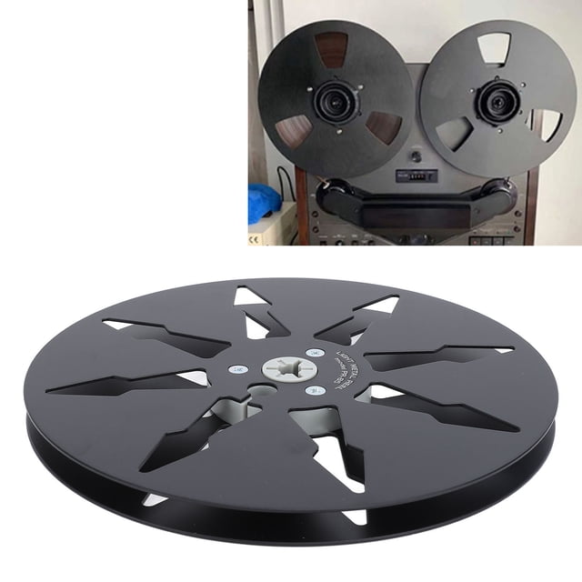 1/4 Empty Tape Reel, Sturdy Sound Tape Empty Reel Rustproof for Erasing Black,Gold,Silver