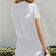 thumbnail image 4 of Camiseta de algodón de manga corta con cuello en V sólido informal elegante para mujer OAVQHLG3B Store  lin121212, 4 of 5