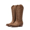 thumbnail image 3 of DREAM PAIRS Women's Western Cowboy Boots Square Toe Mid Calf Cowgirl Boots with Classic Embroidery Pull On Low Block Heel Vintage Country Boots, 3 of 9
