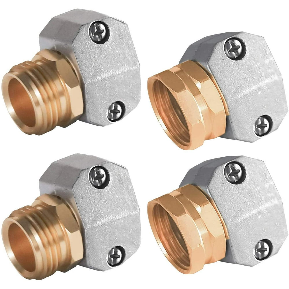 Garden Hose Repair Fittings, Zinc and Aluminum Male and Female Hose End Water Hose Repair