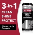 thumbnail image 3 of (2 pack) Weiman Stainless Steel Appliance Cleaning Wipes,  Streak-Free Shine, 30 Count, 3 of 13