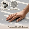 thumbnail image 6 of ODIKA 4'x6' Grey White Geometric Design Washable Area Rug Modern Abstract Lines with Minimalist Touch Pet Friendly, Non-Shedding for Bedroom, Reading Nook, 6 of 7