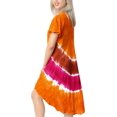 thumbnail image 4 of HAPPY BAY Women's Relaxed Casual House Wear Swing Dresses 1X-2X Orange-V7, 4 of 5
