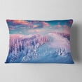 thumbnail image 2 of Designart Fantastic Sunrise over the Carpathians - Landscape Printed Throw Pillow - 12x20, 2 of 5