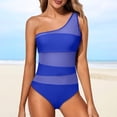 thumbnail image 2 of One Piece Swimsuit Women Slanted Shoulder Hollow 1 Piece Swimsuit, 2 of 5