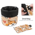 thumbnail image 4 of PhooArto Large Barrel Drawstring Makeup Bag, Cute Dog Corgis Love Heart Pattern Travel Cosmetic Bag Portable Make Up Organizer Bag, 4 of 6