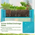 thumbnail image 6 of Gymax HIPS Raised Garden Bed Poly Wood Elevated Planter Box w/ Legs & Storage Shelf Blue, 6 of 10