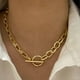 thumbnail image 4 of Paper Clip Choker Necklace Silver Necklace Chain T-O Necklaces Jewelry for Women and Teen Girl, 135, 4 of 4