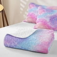 thumbnail image 4 of Homewish Rainbow Tie Dye Quilt Full For Girls,Purple Pink Full Bedspread Sets,3-Piece, 4 of 7