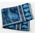 thumbnail image 2 of Phagun Blue Floral & Paisley Print Pure Silk Square&nbsp;Scarf&nbsp;Neck Wrap Summer Hair Bandanas For Women, 2 of 6
