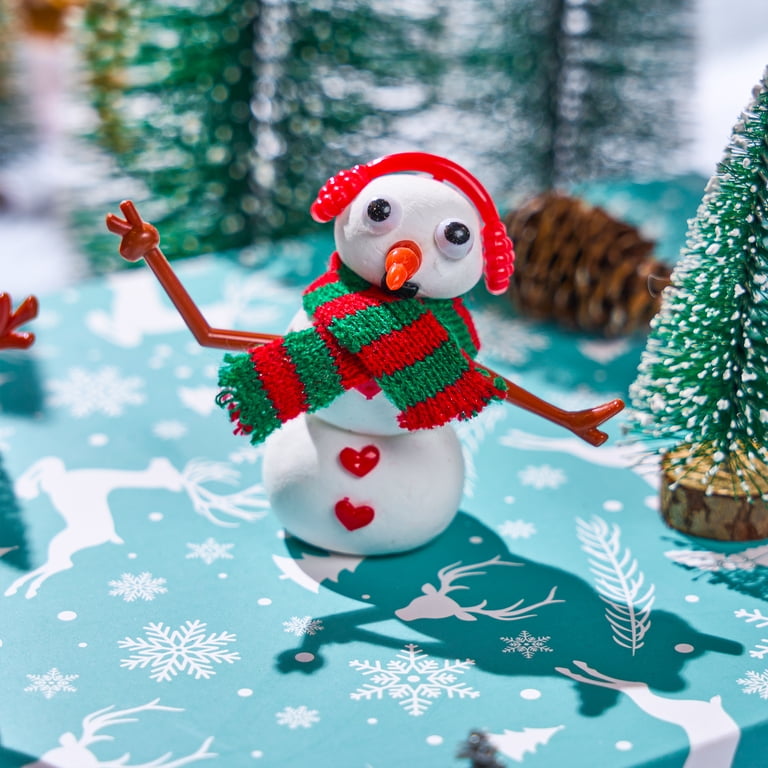 Aneco 6 Pack Snowman DIY Craft Kit - Air Dry Clay Christmas Craft For Kids Holiday Party