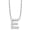 Silver, variant on Initial Letter E Necklace, Moissanite, 925 Sterling Silver, Sterling Silver