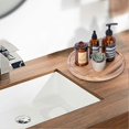 thumbnail image 3 of Wood Round Decorative Tray Multi-functional Snack Tableware Food Platter For Soap Dish Perfume Candle Sponge, 3 of 5