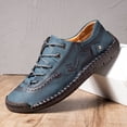 thumbnail image 6 of Microfiber Handmade Sneakers Men Vintage Loafers Male Casual Shoes Lace-Up Streetwear for Man Anti-Skip Rubber Outsole Plus Size 40-48, 6 of 9