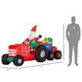 thumbnail image 5 of Home Decor Accessories Outsunny 9ft Christmas Inflatables Outdoor Decorations Santa Claus Driving Trailer with Colorful Gift Boxes, Blow-Up LED Yard Christmas Decor for Lawn Garden Party,Door Stops, 5 of 8