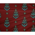 thumbnail image 4 of oneOone Polyester Lycra Fabric Leaves & Paisley Block Printed Craft Fabric BTY 56 Inch Wide, 4 of 4