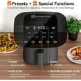 thumbnail image 6 of Kitchen Elite Air Fryer with View Window, 8 in 1 Compact Digital Airfryer, 5 °F Precise Control, Saving-Space Design, Nonstick & Dishwasher Safe, Roast, Broil, 1550W, Simple Elegant Gray, 6 of 7