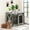 Grey, variant on Dog Crate Furniture with Flip Top, 37" Dog Cage Furniture with Sliding Barn Door, Wheels and Removable Divider, Furniture Style Dog Crate Table, Indoor Dog Kennel for Large Dogs, White
