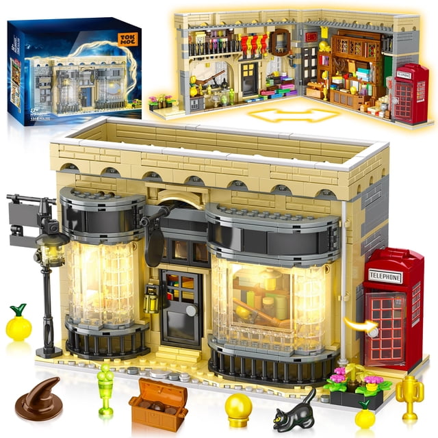 Set de bloques de construcción ROKAFU Magic Shop de 1368 piezas