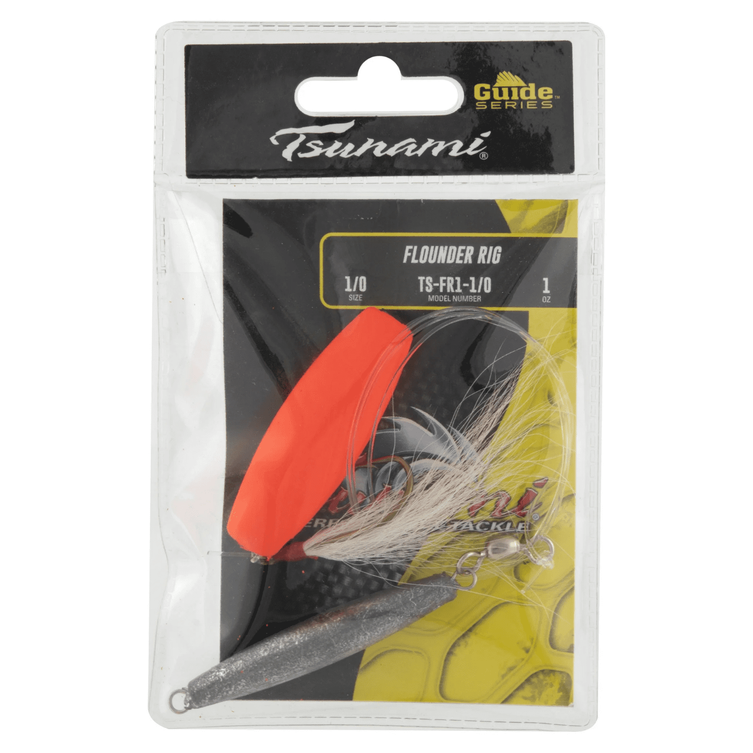 (2 pack) Tsunami Flounder Rig Fishing Lure – 1/0 Hook with Bucktail, 1 oz.