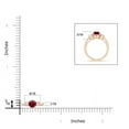 thumbnail image 4 of ANGARA Natural Round Ruby & Diamond Three Stone Engagement Ring in 14K Rose Gold for Women (Size-5mm) | July Birthstone, Birthday, Anniversary, Jewelry Gift for Women | Natural Ruby Ring, 4 of 9