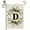 D, variant on Alphabets Garden Flag 12x18 Inch Double Sided Welcome Flax Garden Flag Outdoor Outside Patio Farmhouse Alphabets Yard Decoration