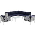 thumbnail image 1 of Modway Harmony Sectionnel de Mobilier de Patio Extérieur en Aluminium, 8 Pcs, 1 of 9
