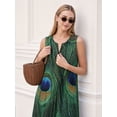 thumbnail image 5 of OYYN Women's A-Line Sleeveless V-Neck Relaxed Fit Maxi Casual Dress, 5 of 5
