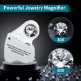 thumbnail image 2 of Lupa Jewelers JARLINK 30X 60X con luz LED, 2 of 7