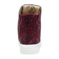 thumbnail image 3 of J75 by Jump Sestos Burgundy Textile Upper Light Weight Stylish Lace-up Matching Rhinestone Jewels High-top Fashion Sneakers Walking Sneakers for Men 9, 3 of 6