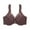 Coffee, variant on Under $5 No Underwire Bras for Women Plus Size Women's Thin Without Gathered Underwear Sexy Lace With Steel Ring Adjustable Large Size Front Buckle Bra(Black,L)
