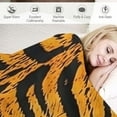 thumbnail image 3 of Nawypu Tiger Print Blanket  Tiger Print Pillow Covers ,Decorative Throw Blanket 3 Piece Set,Fuzzy Soft Cozy Warm Lightweight Blanket for Sofa,Couch,Bed,Travel,Camping, 3 of 6