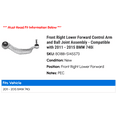 thumbnail image 2 of Front Right Lower Forward Control Arm and Ball Joint Assembly - Compatible with 2011 - 2015 BMW 740i 2012 2013 2014, 2 of 2