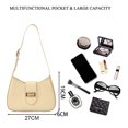 thumbnail image 2 of Bolso jiaozi de diseño de nicho nuevo de PU para otoño e invierno, bolso de hombro para uso diario, bolso debajo del brazo, color caqui, 2 of 5