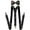 Musical Symbols, variant on trilece Mens Bow Tie and Suspenders Set - Adjustable Wedding Tuxedo Formal Dress Suspenders for Men and Bowtie Strong Clips