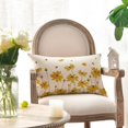 thumbnail image 2 of Yellow Flowers Bees Throw Pillow Cover, 12 x 20 Inch Spring Summer Cushion Case for Sofa Couch, 2 of 6
