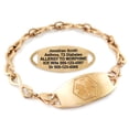 thumbnail image 1 of MedicEngraved Rose Gold Stainless Steel Custom Medical Alert Bracelet - 6mm Infinity Link, 1 of 7