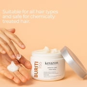 Kerazon Hair Mask Anti Frizz Brazilian Keratin Blowout Care, Moisturizing, Deep Hydration for Dry Damaged Hair 8oz.