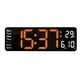 thumbnail image 1 of Reloj de pared digital grande Methold con control remoto Electrónica naranja blanca, 1 of 6