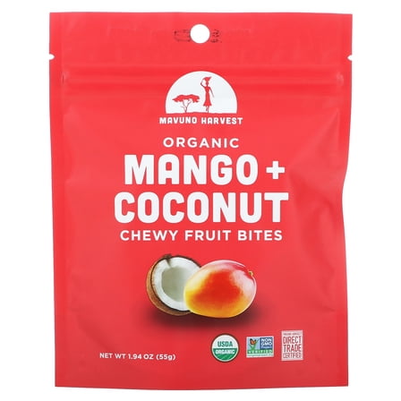 Mavuno Harvest Organic Fruit Bites, Mango & Coconut, 1.76 oz