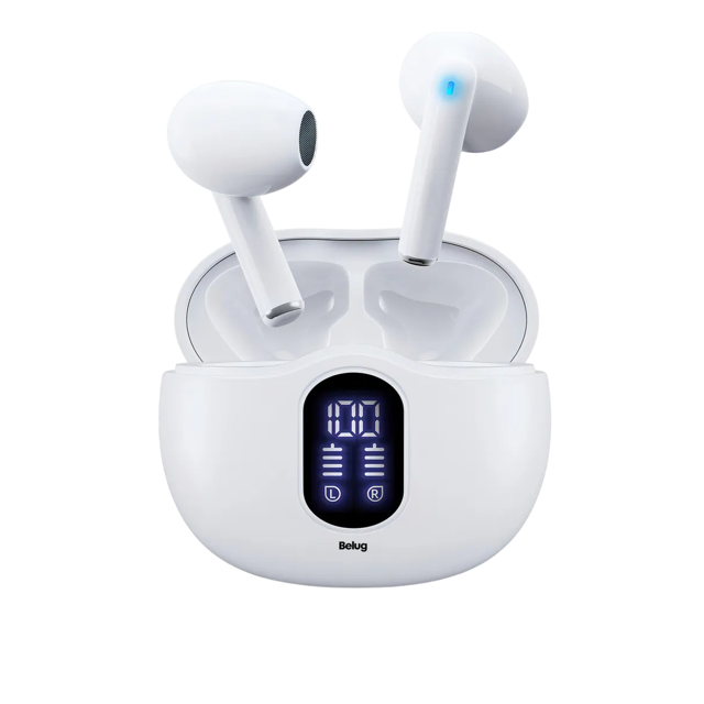 Audífonos inalámbricos Belug bluetooth blanco