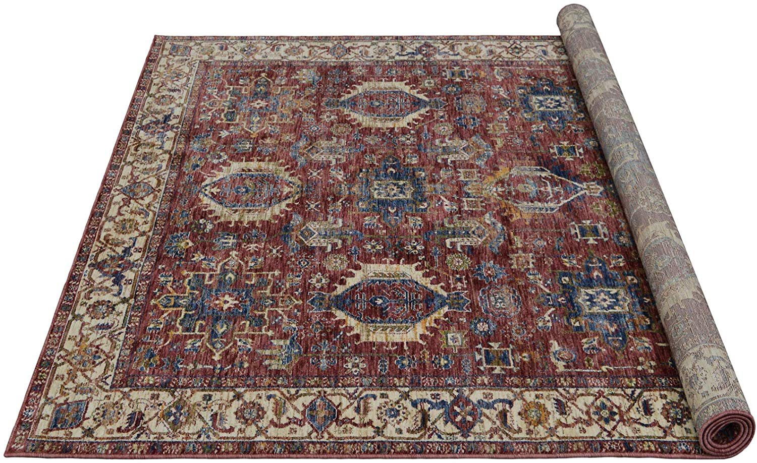 5'x7' HR-Traditional Rugs/bijar Collection/Fashion Home Oriental|Persian Vintage Area Rugs-Distressed Copper/Multi 