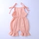 thumbnail image 5 of Body De Bebé Canastilla Onesies Para Niñas Pequeñas Moda Lindo Color Sólido Algodón Lino Volantes Frenillo Mono Rosa Odeerbi  LM103-9022, 5 of 9
