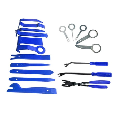 

19Pcs Trim Removal Tool Car Panel Door Audio Trim Removal Tool Kit Auto Clip Pliers Fastener Remover Pry Tool Set with Storage Bag