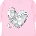 thumbnail image 4 of Inktastic Lung Cancer Awareness White Ribbon Around Heart Boys or Girls Long Sleeve Toddler T-Shirt, 4 of 5