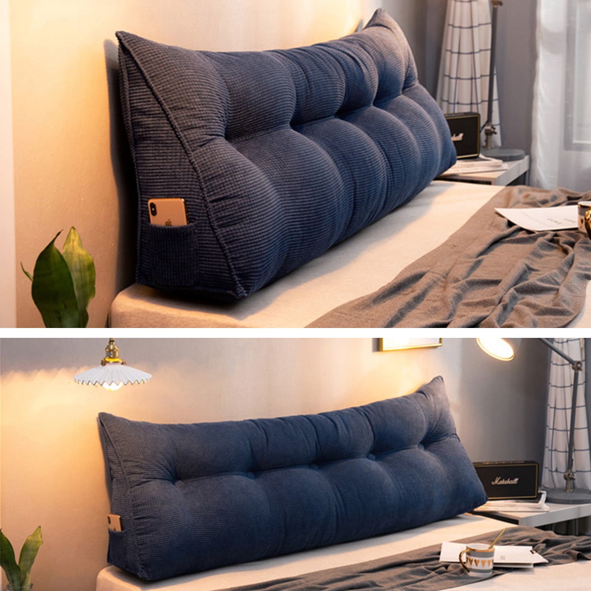 40x 9 x20 Inch Sofa Bed Large Filled Triangular Wedge Cushion Bed Backrest Positioning Support Pillow Reading Pillow Office Lumbar Pad with Removable Cover Queen Walmart