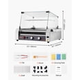 thumbnail image 5 of VEVOR Hot Dog Roller, 30 Hot Dog 11 Rollers, Stainless Steel Sausage Grill Cooker, 1600W Commercial Hot Dog Machine with Dual Temp Control, Cover, Side Storage Box, Removable Shelf & Oil Drip Tray, 5 of 10